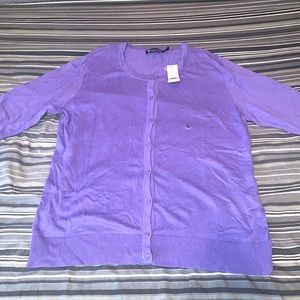 Lavender Button Down Sweater